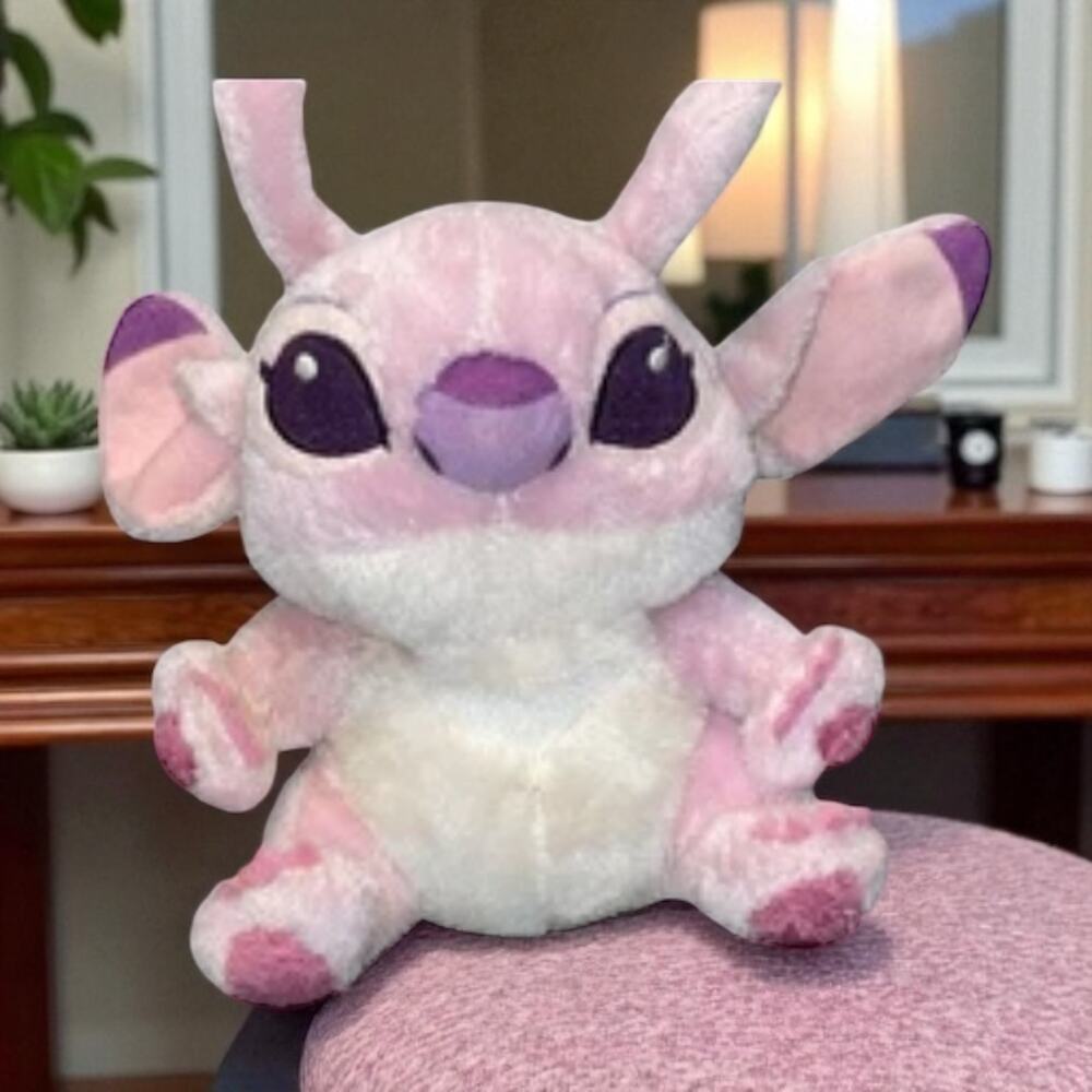 Disney Parks Lilo & Stitch Angel Plush 9" Pink Experiment 624 Stuffed Animal Toy